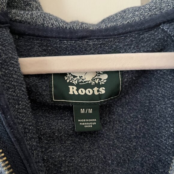Roots blue hoodie with zipper, size Medium - Picture 4 of 8